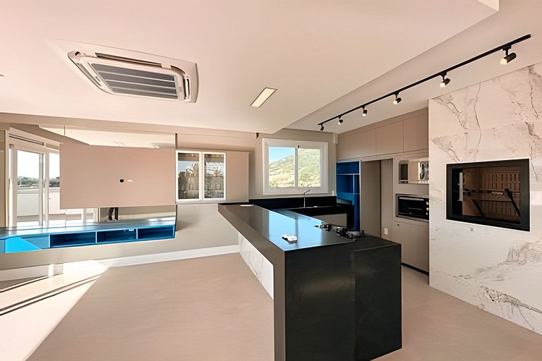 Garden com Churrasqueira em Condomínio com piscina