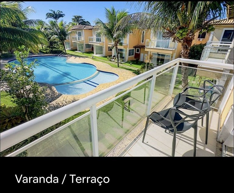 Amavel Casa em Cond. de frente para a Praia Rasa